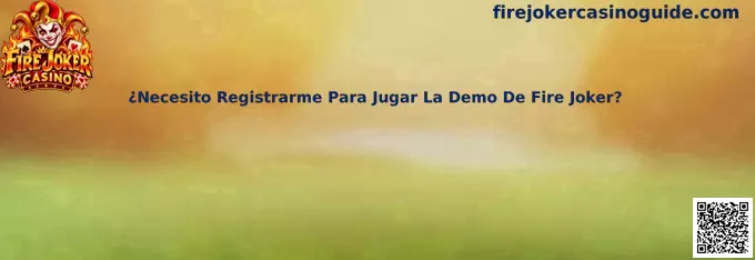 Información sobre registro para la demo de Fire Joker