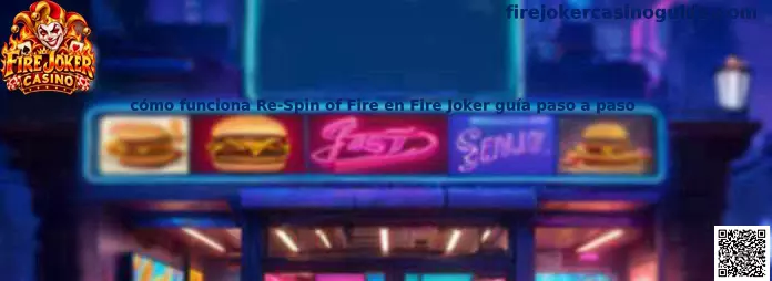 Imagen ilustrativa de Fire Joker y su mecánica Re-Spin of Fire con carretes y símbolos de tragamonedas